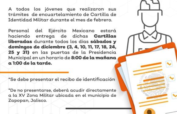 Sábado y domingos de diciembre habrá entrega de cartillas liberadas del Servicio Militar Nacional