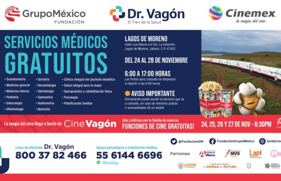 Doctor Vagón, el tren de la salud llega a Lagos de Moreno