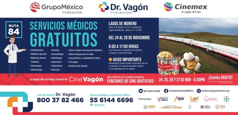 Doctor Vagón, el tren de la salud  llega a Lagos de Moreno