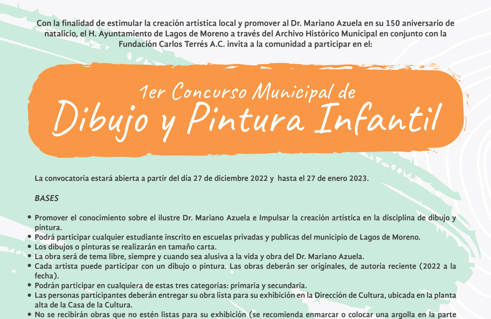 Invita Archivo Histórico a participar en el 1er Concurso Municipal de Dibujo y Pintura Infantil