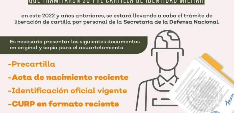 Anuncian reclutamiento para liberación de Cartillas de Servicio Militar