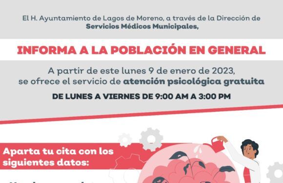 Servicios Médicos Municipales ofrece atención sicológica gratuita
