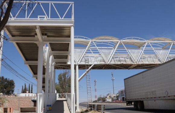 Dirección de Obras Públicas da mantenimiento al puente peatonal de Vista Hermosa