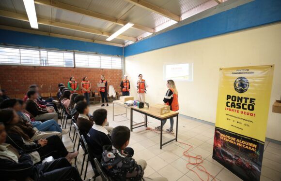 Concientizan sobre el uso de casco en escuelas