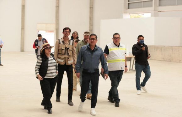 Alcalde y Rectora del CuLagos supervisa avances del Gimnasio de Usos Múltiples