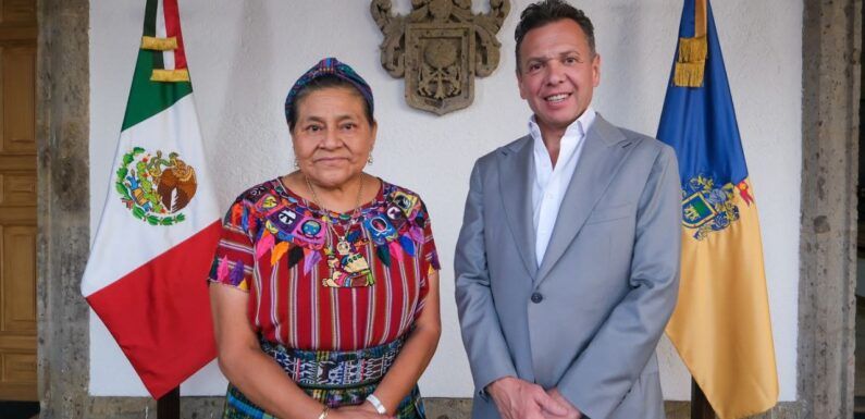 Acuerdan Pablo Lemus y Rigoberta Menchú acciones para la construcción de una nueva cultura de paz en Jalisco